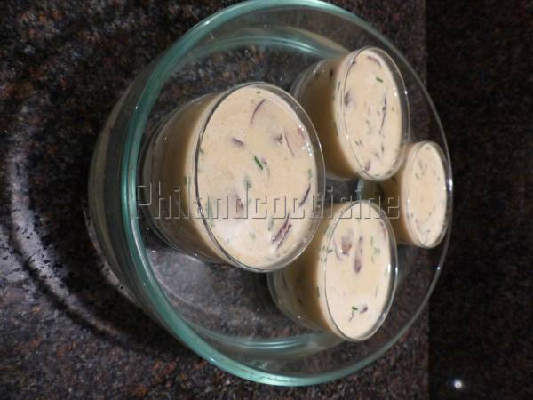 Flan aux champignons et au parmesan - Préparation etape 5