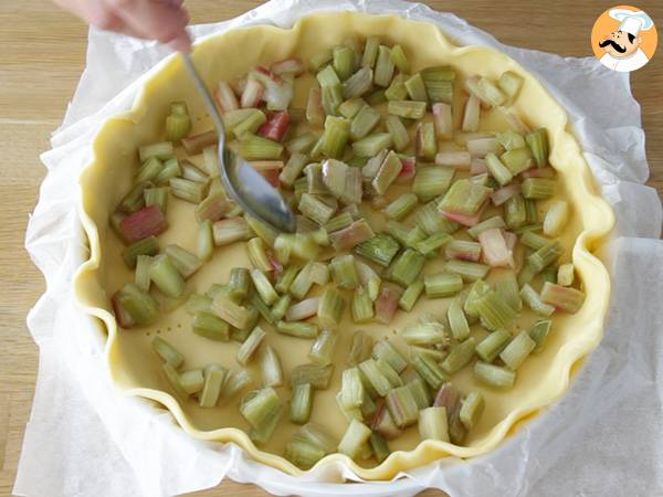 Tarte à la rhubarbe facile - Préparation etape 3