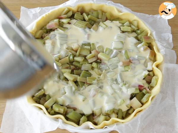 Tarte à la rhubarbe facile - Préparation etape 4