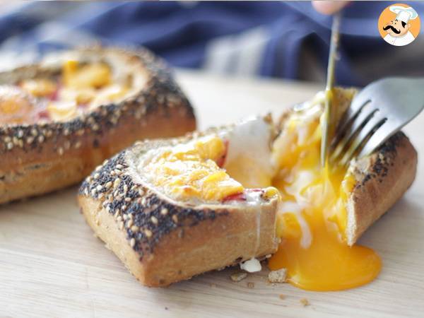 Egg boats au chorizo et fromage - Préparation etape 5