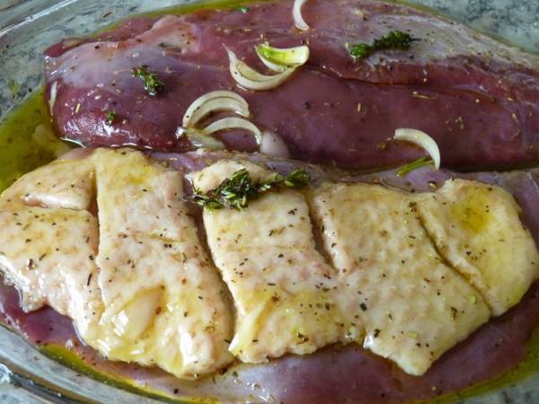 Magret de canard au four cuit en brochette - Préparation etape 1