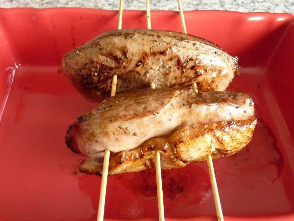 Magret de canard au four cuit en brochette - Préparation etape 3