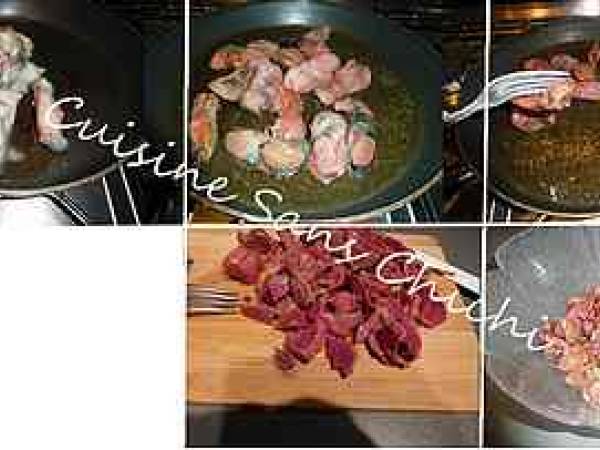 Salade aux gésiers confits et pommes de terre - Préparation etape 1