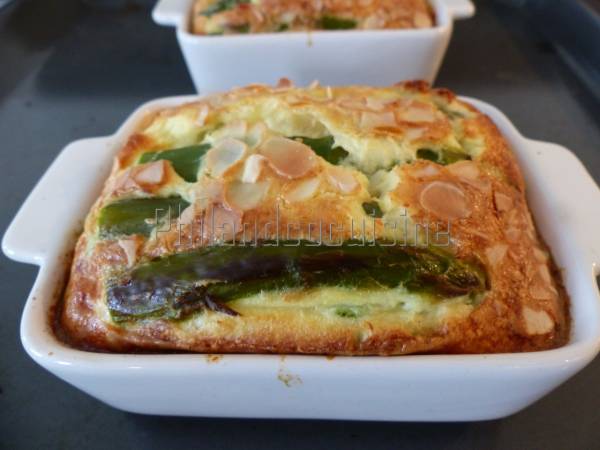 Flan d'asperges au parmesan et aux amandes - Préparation etape 8