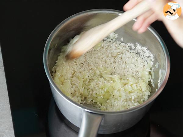 Risotto au fromage et au chorizo - Préparation etape 2