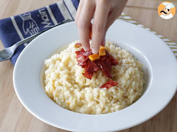 Risotto au fromage et au chorizo - Préparation etape 8