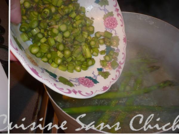 Tarte aux asperges et au fromage de chèvre - Préparation etape 2