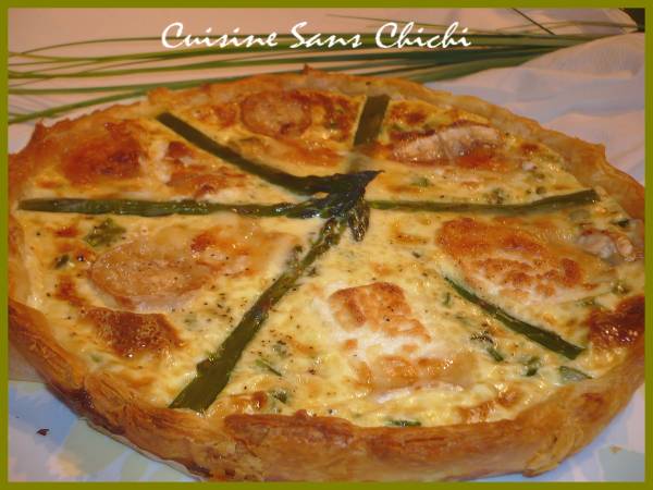Tarte aux asperges et au fromage de chèvre - Préparation etape 7