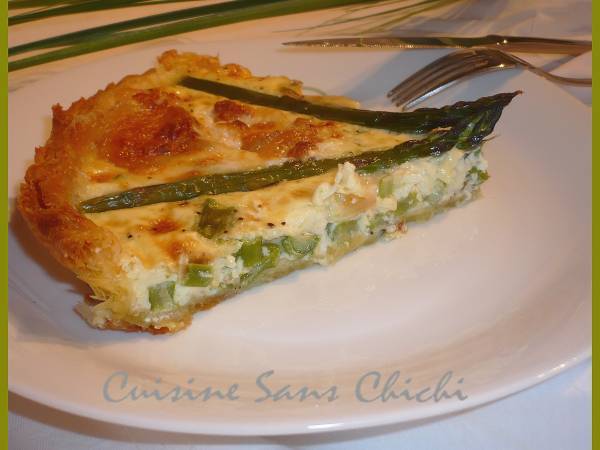 Tarte aux asperges et au fromage de chèvre - Préparation etape 8