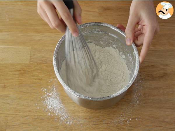 Gâteau aux trois laits Tres Leches - Préparation etape 1