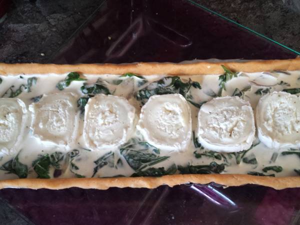 Quiche épinards frais et chèvre - Préparation etape 8