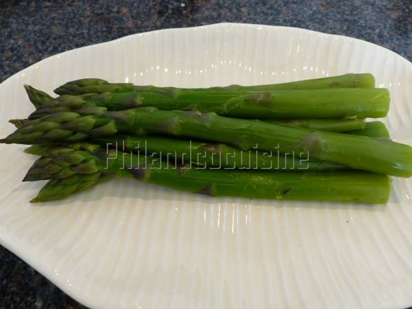 Asperges vertes au sabayon d'orange - Préparation etape 5