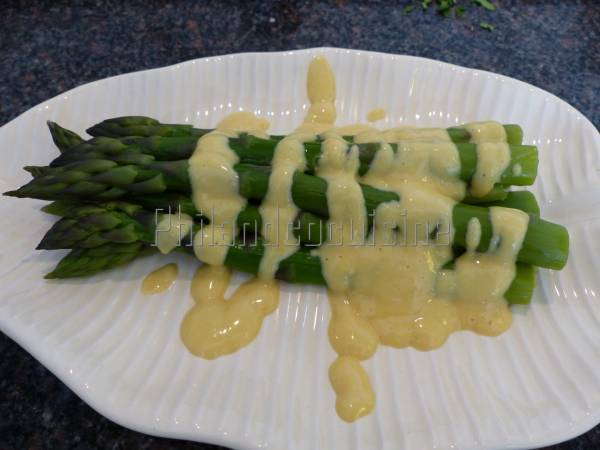 Asperges vertes au sabayon d'orange - Préparation etape 6