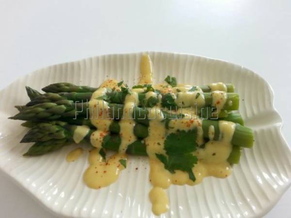 Asperges vertes au sabayon d'orange - Préparation etape 7