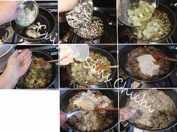 Endives à la forestière sauce moutardée - Préparation etape 5