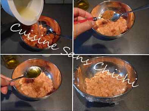 Tartare de saumon, melon basilic, avocat - Préparation etape 3