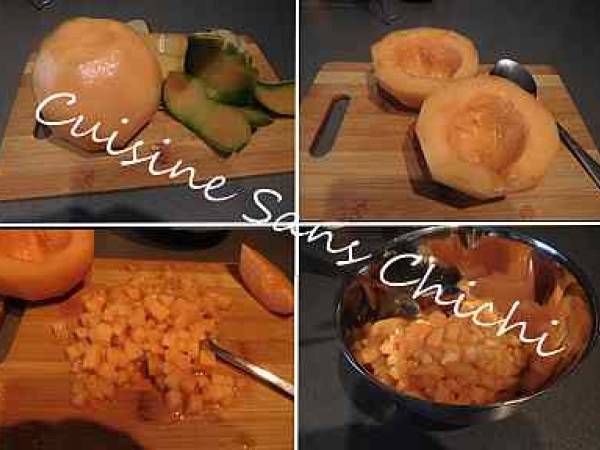 Tartare de saumon, melon basilic, avocat - Préparation etape 5