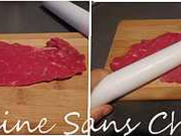 Roulade de boeuf au jambon cru et mozzarella. - Préparation etape 2