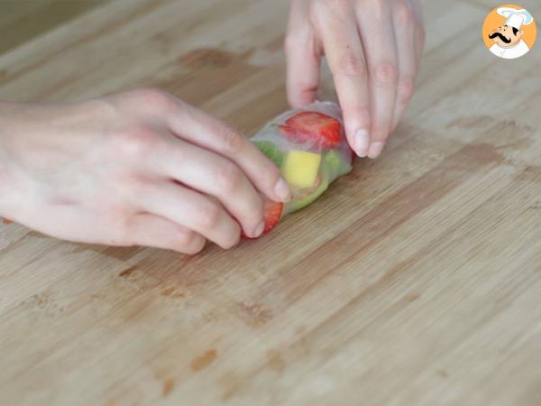 Rouleaux de printemps aux fruits - Préparation etape 3