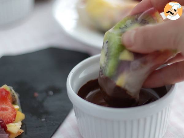 Rouleaux de printemps aux fruits - Préparation etape 4