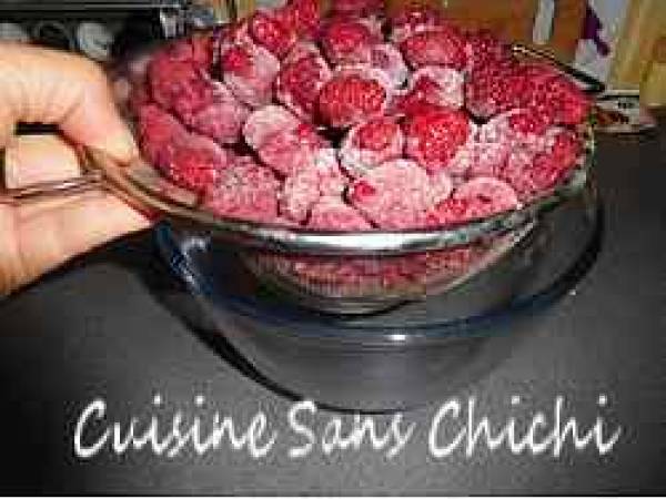 Tiramisu framboises - Préparation etape 1