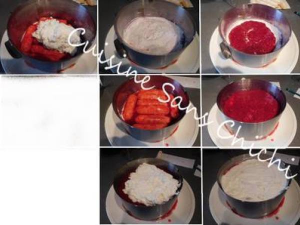 Tiramisu framboises - Préparation etape 10