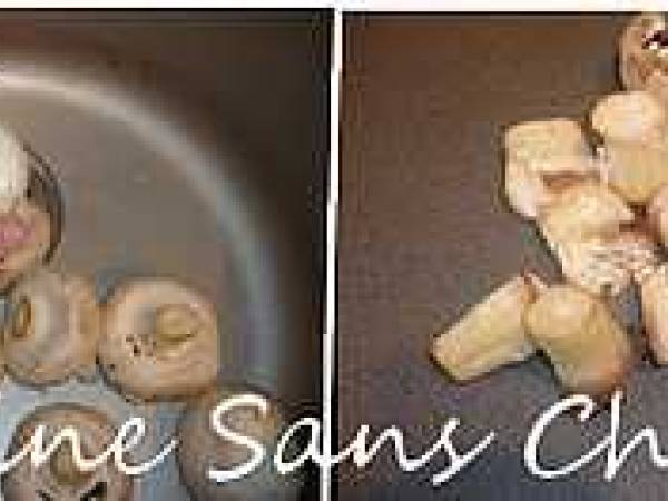 Champignons de Paris farcis aux herbes fraîches. - Préparation etape 4