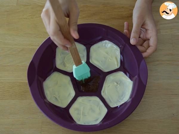 Gâteau ballon de football - Préparation etape 6