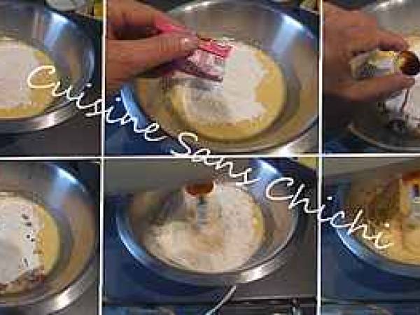 Gâteau cerises amandes et cannelle - Préparation etape 4