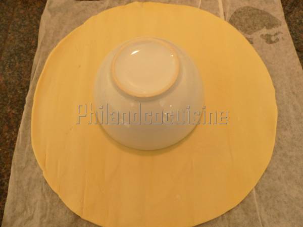 Tarte soleil aux poivrons, chorizo et feta - Préparation etape 3