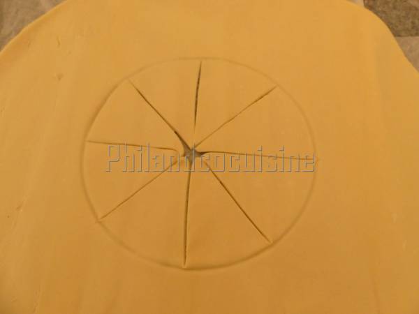 Tarte soleil aux poivrons, chorizo et feta - Préparation etape 5