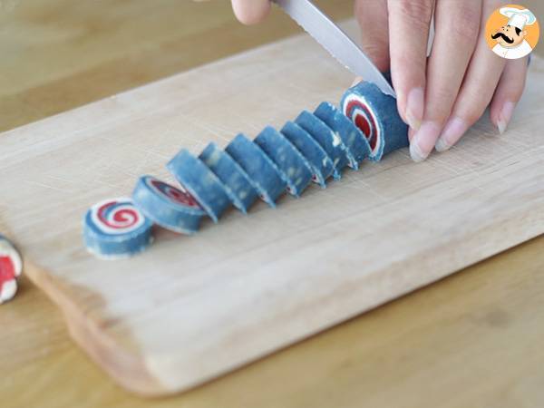 Biscuits sablés tricolores, drapeau français - Préparation etape 5