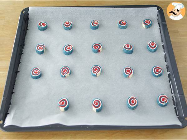 Biscuits sablés tricolores, drapeau français - Préparation etape 6