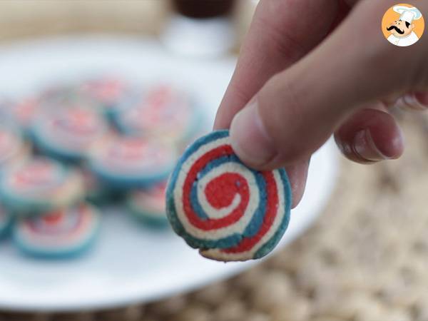 Biscuits sablés tricolores, drapeau français - Préparation etape 7