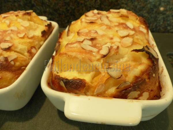 Flognarde aux pêches et aux amandes - Préparation etape 4
