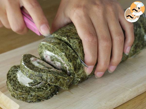 Roulés aux épinards, jambon, fromage frais - Préparation etape 7