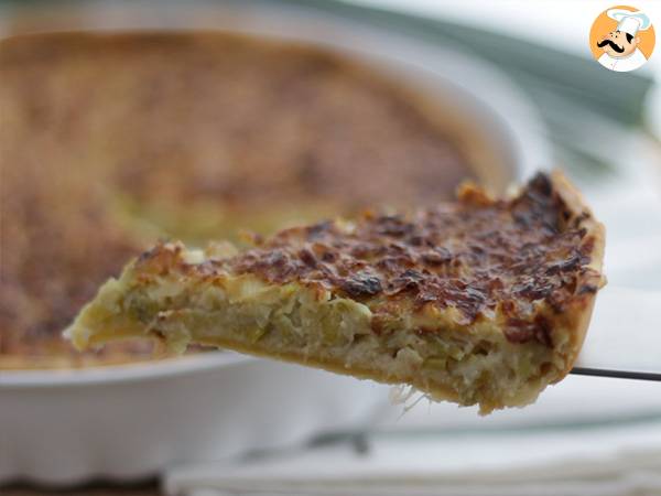 Tarte aux poireaux (6 étapes faciles et vidéo) - Préparation etape 6