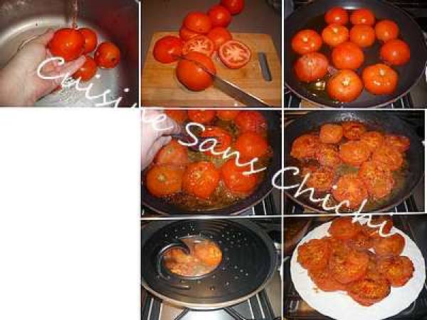 Tarte tatin aux oignons, tomates et fromage de chèvre. - Préparation etape 1