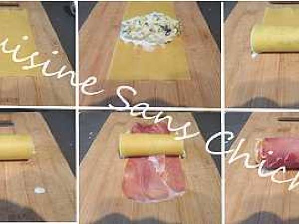 Cannelloni au jambon cru et courgette - Préparation etape 7