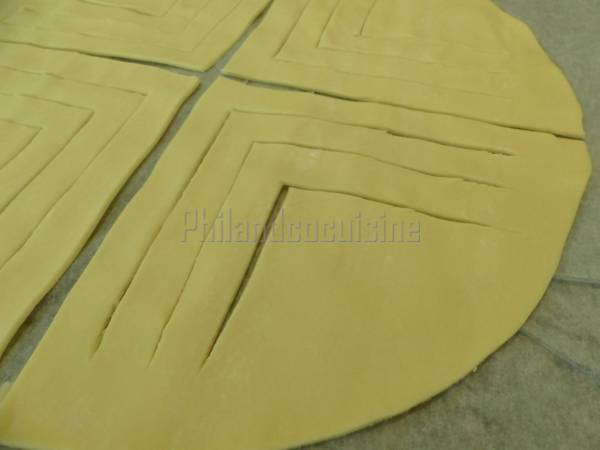 Feuilletés tressés aux mirabelles - Préparation etape 3