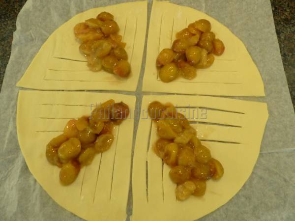 Feuilletés tressés aux mirabelles - Préparation etape 4