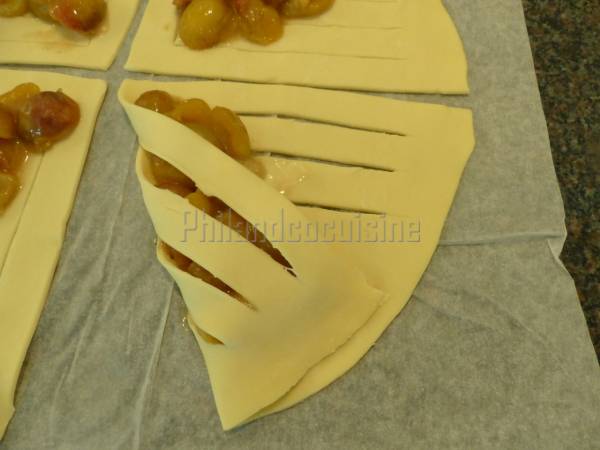 Feuilletés tressés aux mirabelles - Préparation etape 5