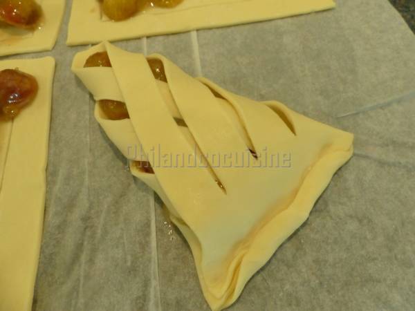 Feuilletés tressés aux mirabelles - Préparation etape 6