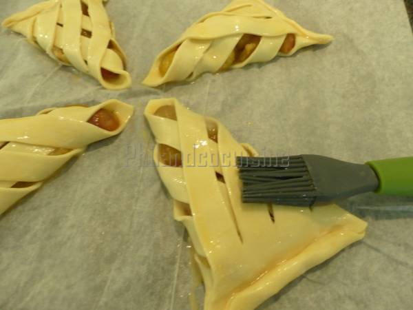 Feuilletés tressés aux mirabelles - Préparation etape 7