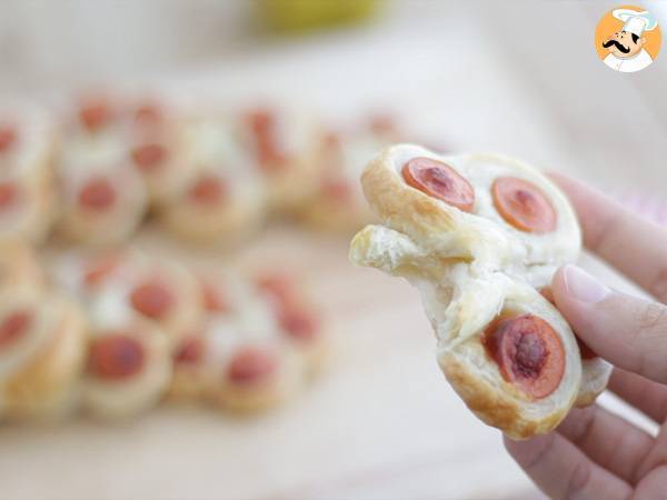 Fleurs feuilletées aux knackis - Préparation etape 5