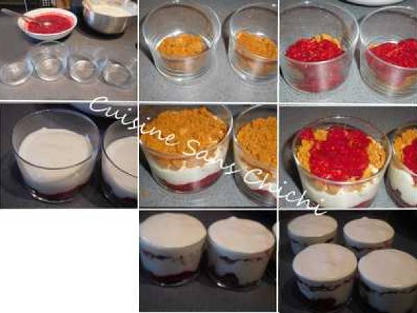 Verrines de tiramisu aux framboises et spéculoos. - Préparation etape 9