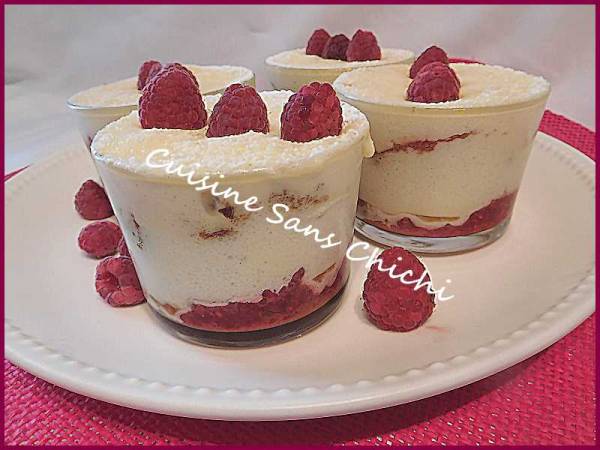 Verrines de tiramisu aux framboises et spéculoos. - Préparation etape 12