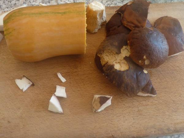 Butternut aux cèpes (ou au chorizo ou aux lardons) - Préparation etape 4