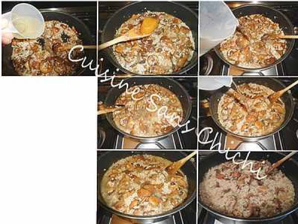 Risotto aux sanguins. - Préparation etape 6