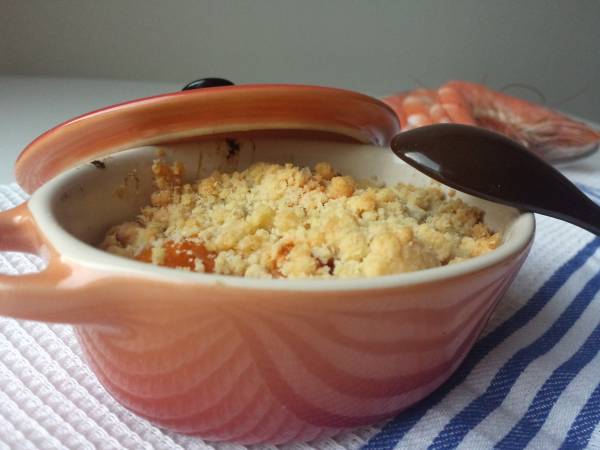 Crumble de tomates cerise et crevettes - Préparation etape 7